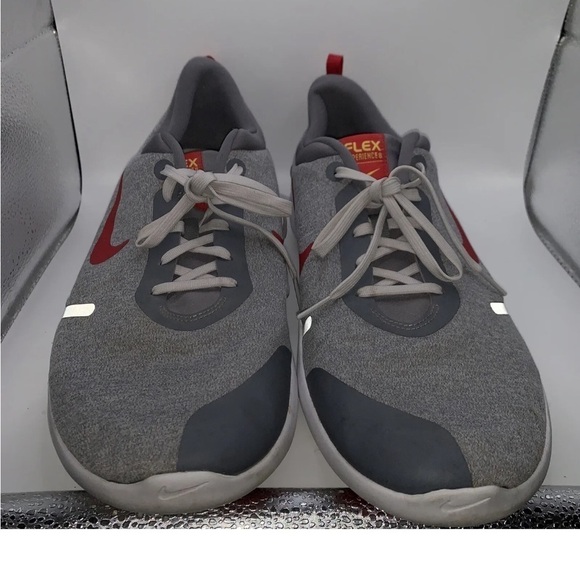 Nike Flex Experience RN 8 Low Gray Red Men’s Size 13 Sneakers Shoes - Picture 2 of 8